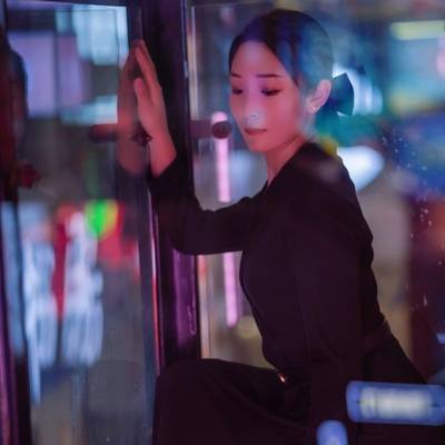 夜景模特