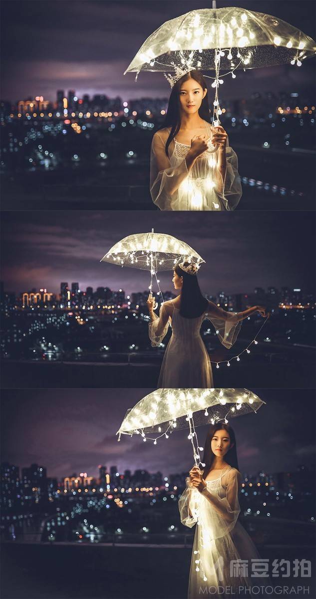 夜景模特