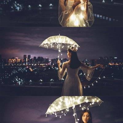 夜景模特