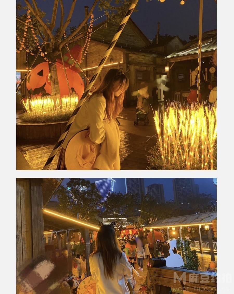 夜景模特