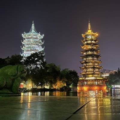 夜景模特