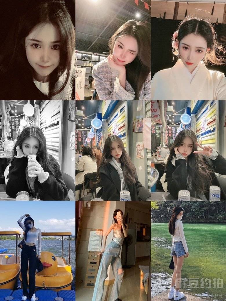 黑白模特