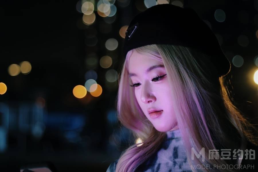 夜景模特