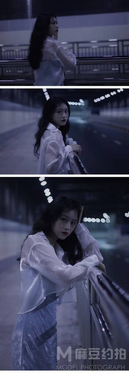 夜景模特