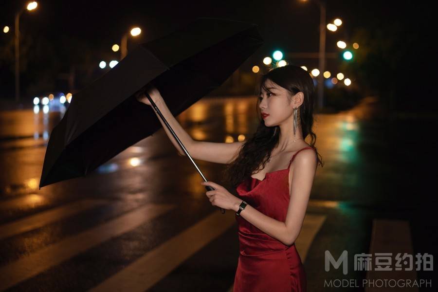 夜景模特