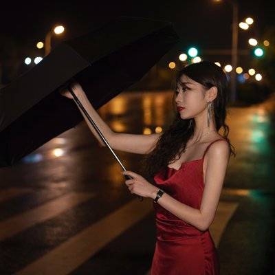 夜景模特