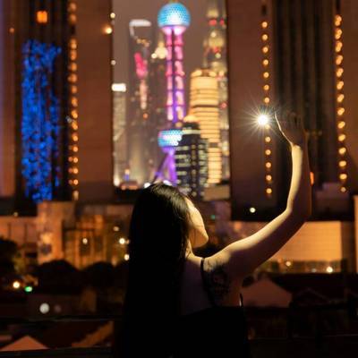 夜景模特