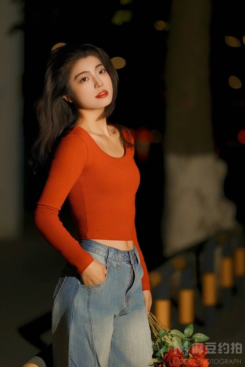 夜景模特
