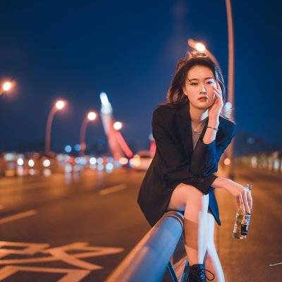 夜景模特