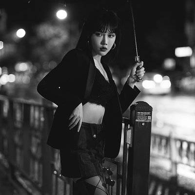 夜景模特
