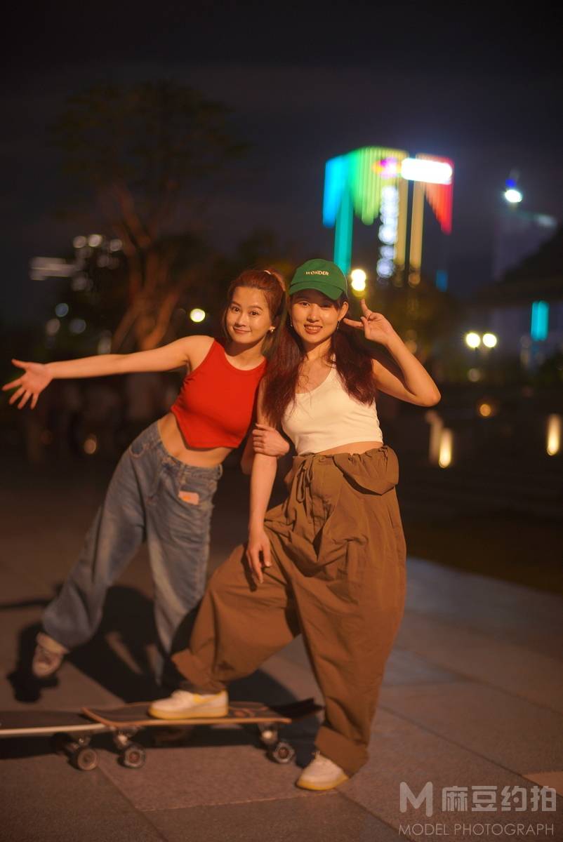 夜景模特