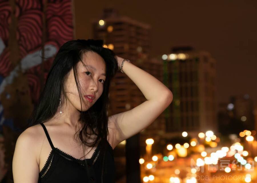 夜景模特