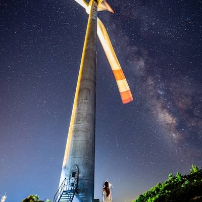 夜景模特