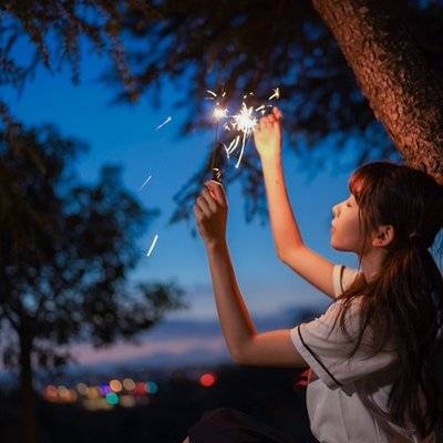 夜景模特