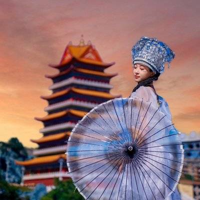 夜景模特