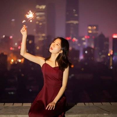 夜景模特