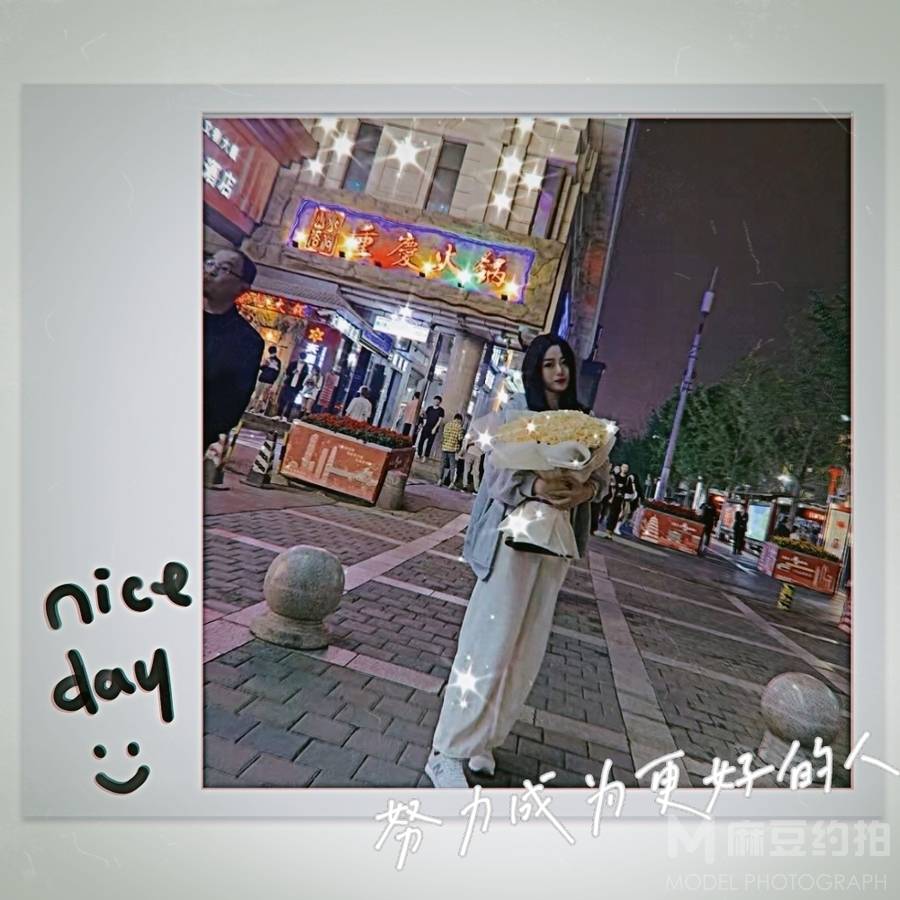 夜景模特