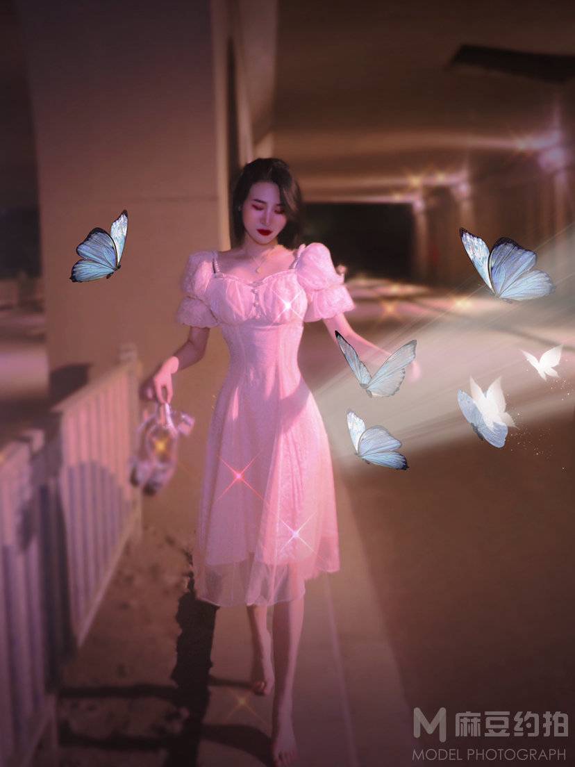 夜景模特