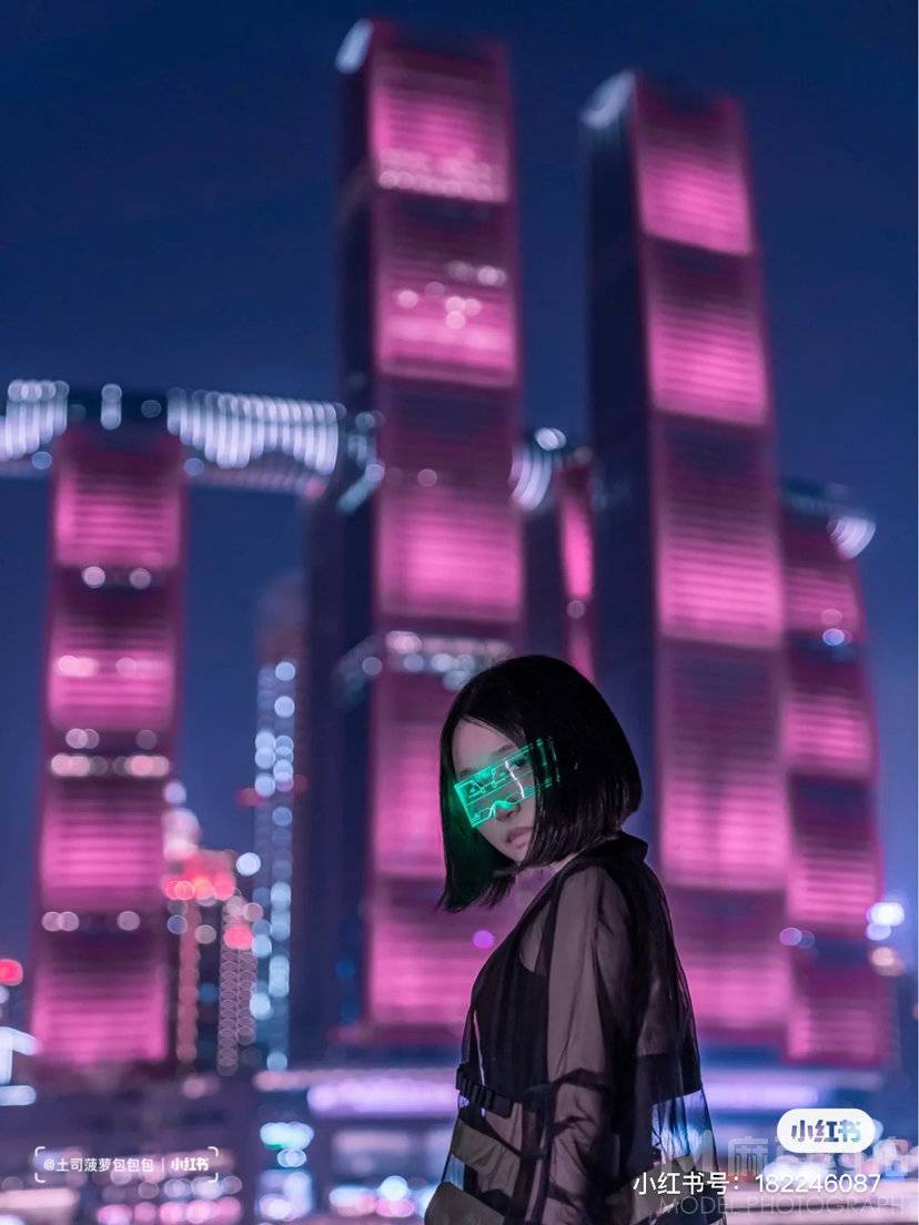 夜景模特