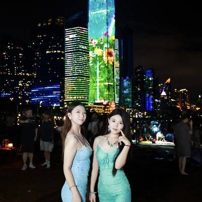 夜景模特