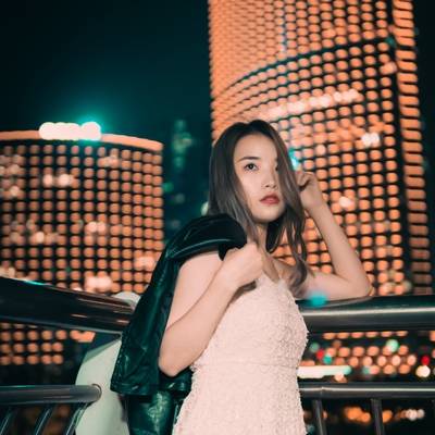 夜景模特