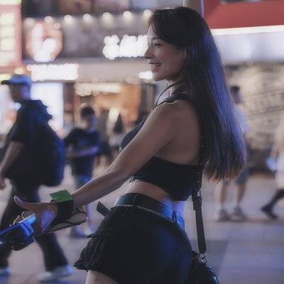 夜景模特