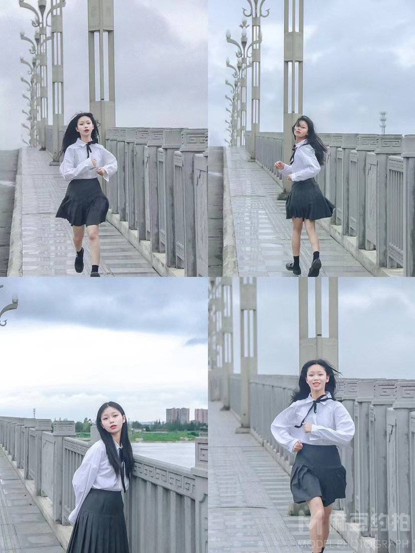 黑白模特
