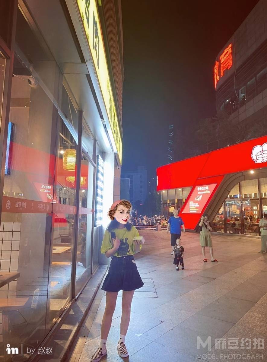 夜景模特