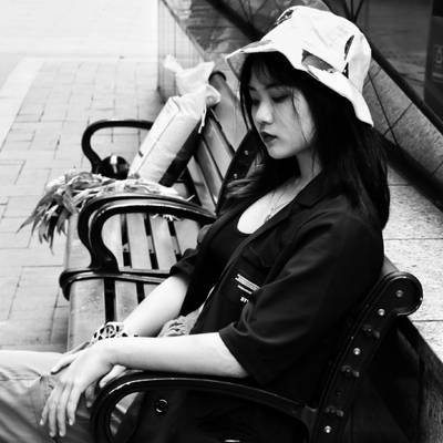 黑白模特