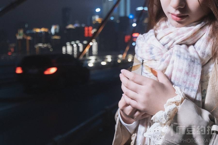 夜景模特