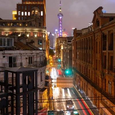 夜景模特