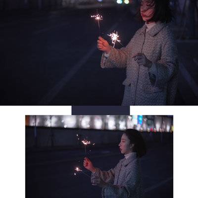 夜景模特