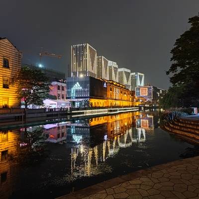 夜景模特