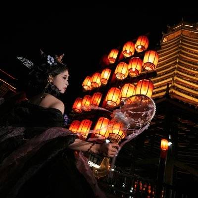 夜景模特