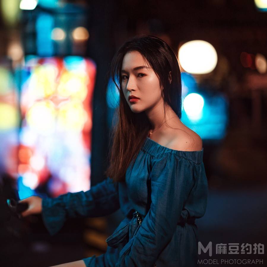 夜景模特