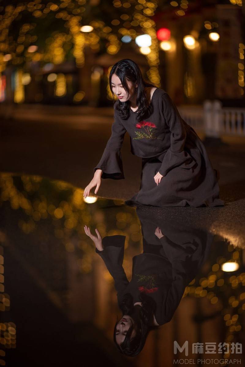 夜景模特