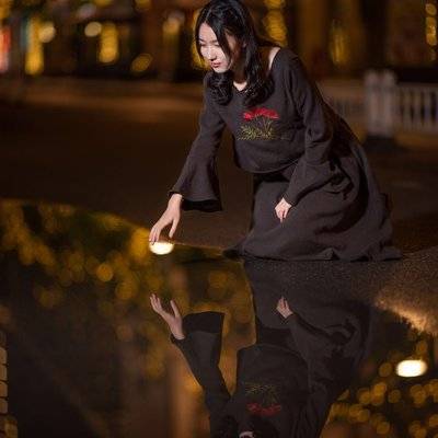 夜景模特