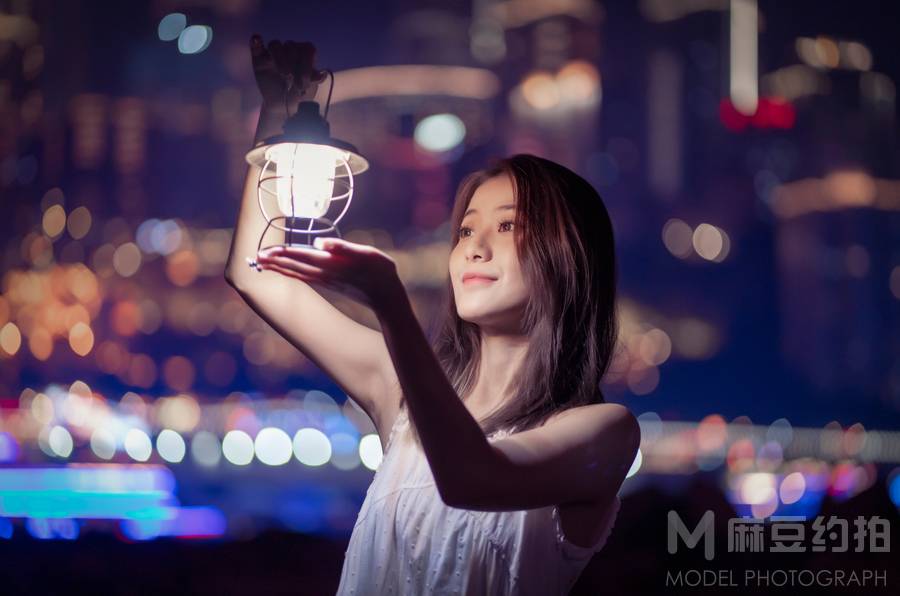 夜景模特
