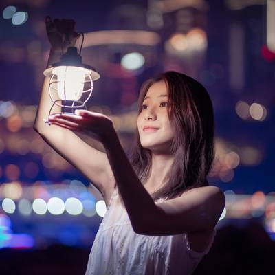 夜景模特