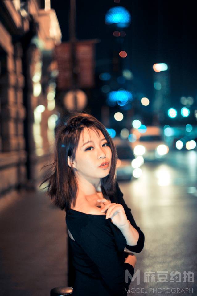 夜景模特