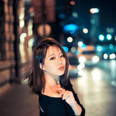 夜景模特