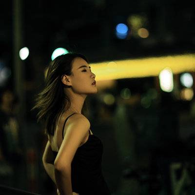 夜景模特