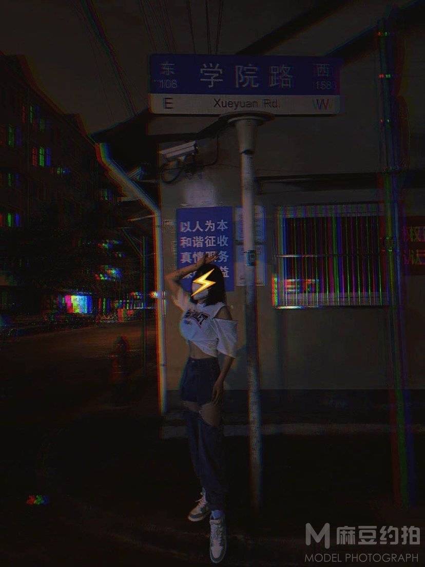 夜景模特