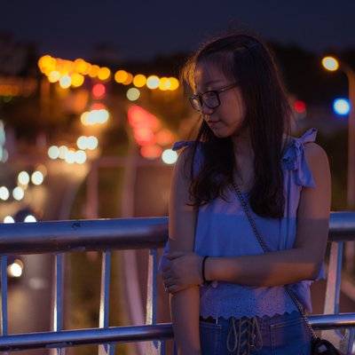夜景模特