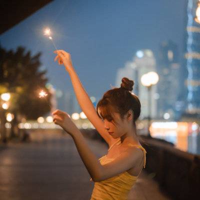 夜景模特