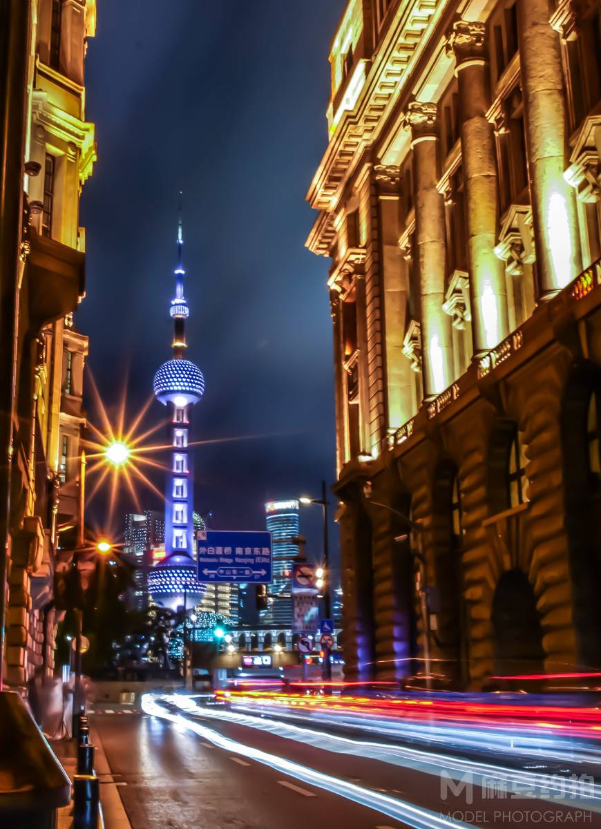 夜景模特