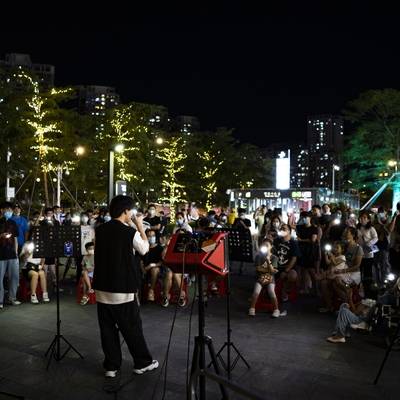 夜景模特