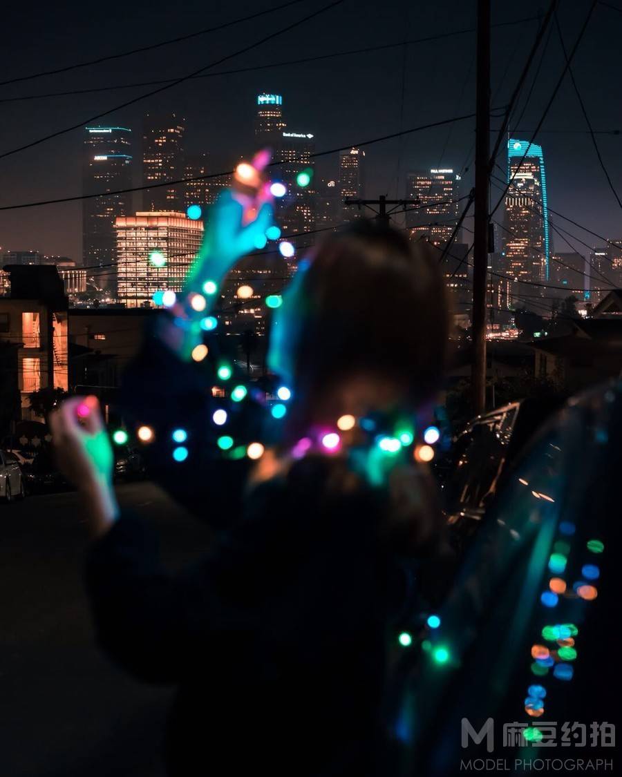 夜景模特