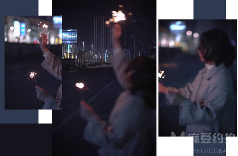 夜景模特