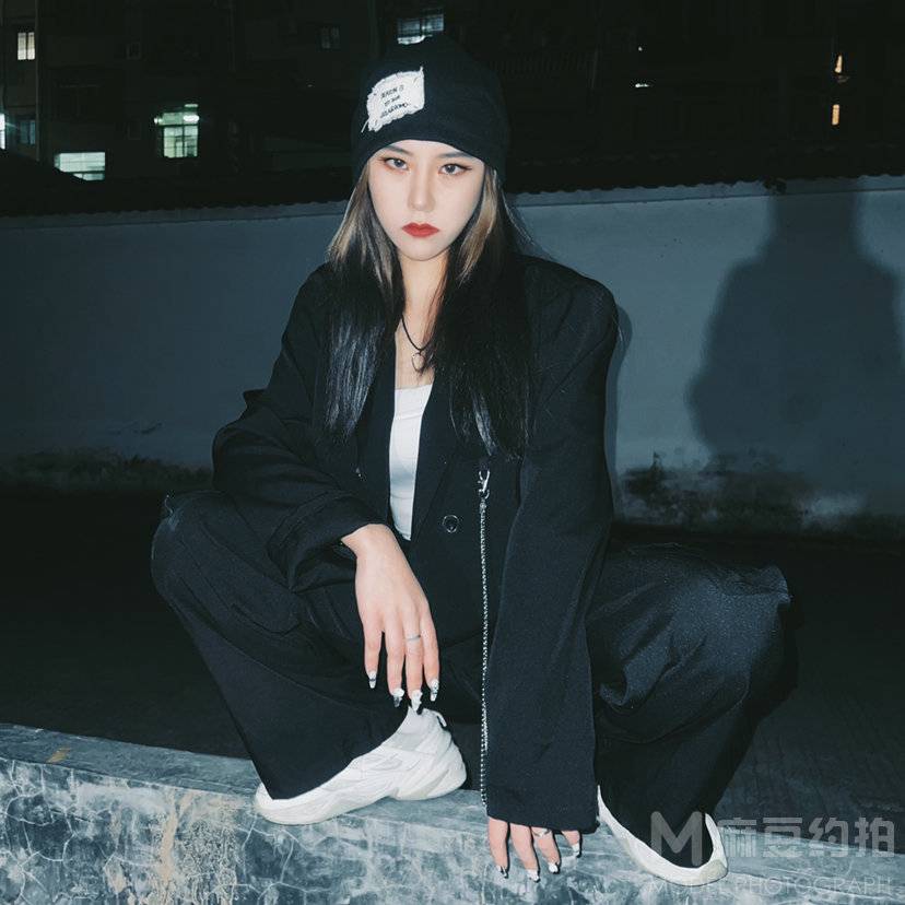 夜景模特
